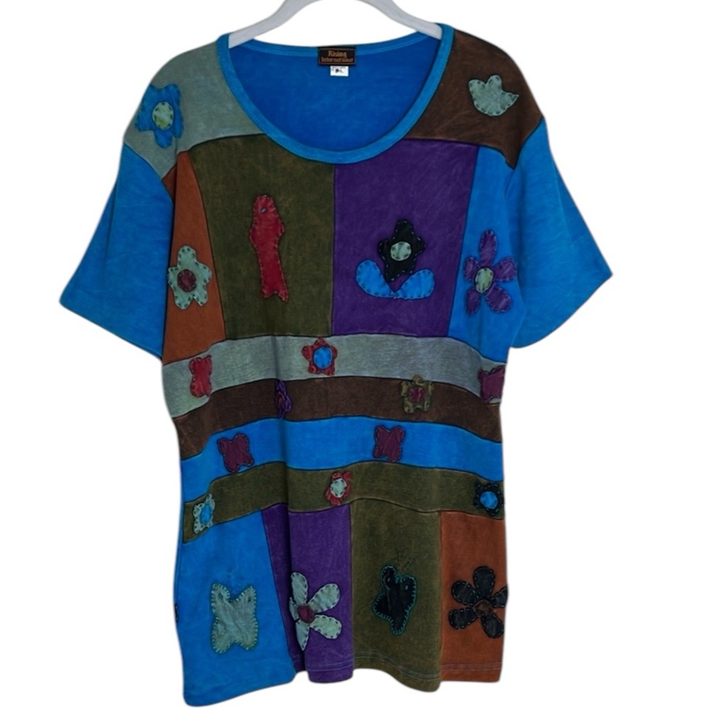 Rising International Boho Patchwork Flower Butter… - image 1